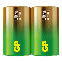 Батарейка щелочная GP 13AU-S2 Ultra Alkaline LR20 D (трей) (TV)