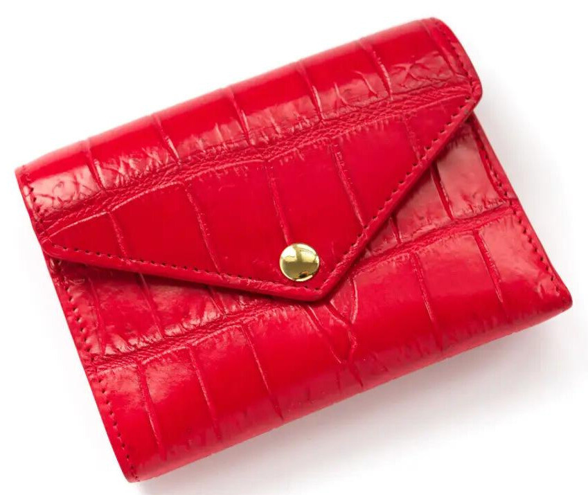 Гаманець зі шкіри крокодила Ekzotic Leather Червоний (cw 110)