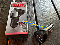 Автомобильное зарядное устройство Remax Aliens RC-C304 4.2A 3USB Car Charger Black