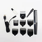 Машинка для стрижки волосся 5в1 VGR V-105, 5W / Акумуляторний триммер для стрижки бороди та вусів / Електробритва, фото 9