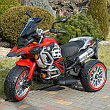 Електромобіль дитячий електро мотоцикл триколісний Suzuki M 5074EL-3, червоний, фото 3