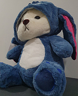 Мягкая игрушка медвежонок плюшевый, синий, детский подарок, 60 см