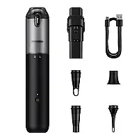 Автомобильный пылесос 100W аккумуляторный 6000 mAh, 12000 Па всасывание A3lite Vacuum Cleaner Black, Baseus