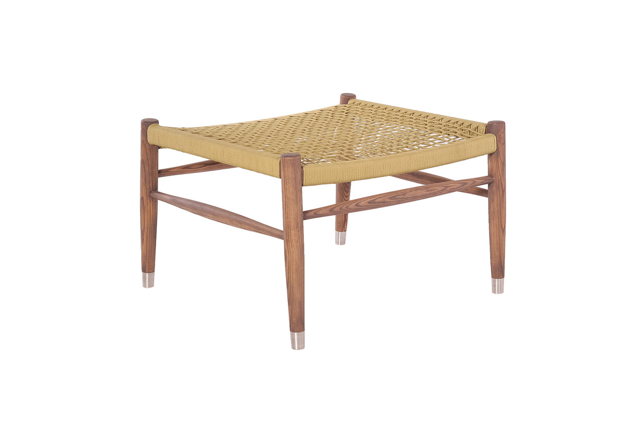 Пуф садовый Форест без текстиля, каркас дерево полиэфирная лента L8 (Pradex ТМ)