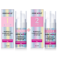 Состав №1 + №2 для ламинирования ресниц и бровей NIKK MOLE