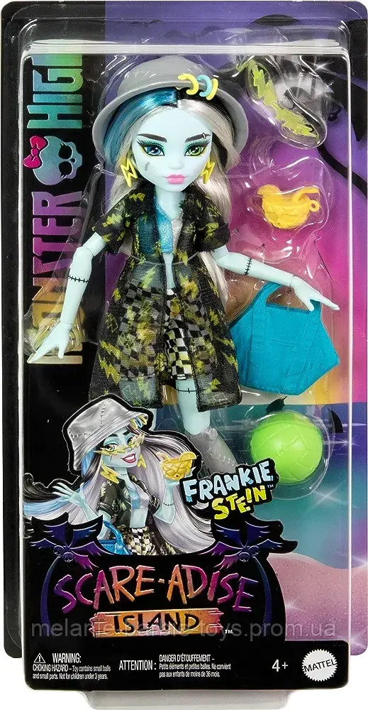 Лялька Френкі Штейн «Острів страху» Monster High у купальнику Monster High Scare-adise Island Frankie Stein