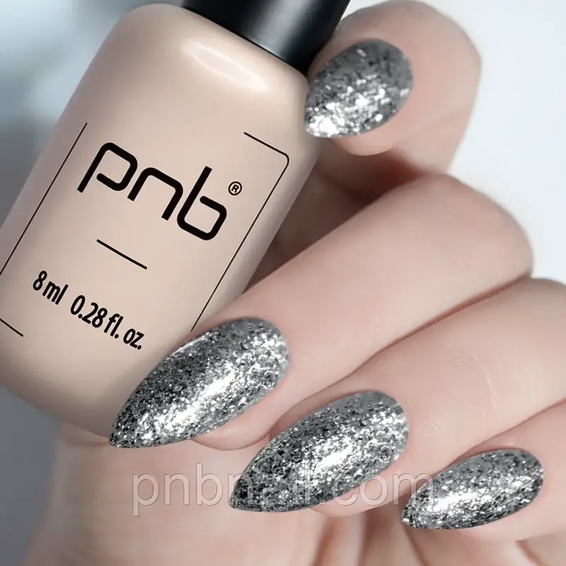 Гель-лак PNB — Silver 185 / 8 мл