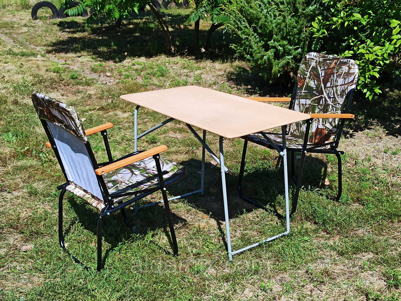 Купити набір складних меблів для пікніка "Патріот ФМ+2к+" комплект складні стільці та стіл для природи, фото 1