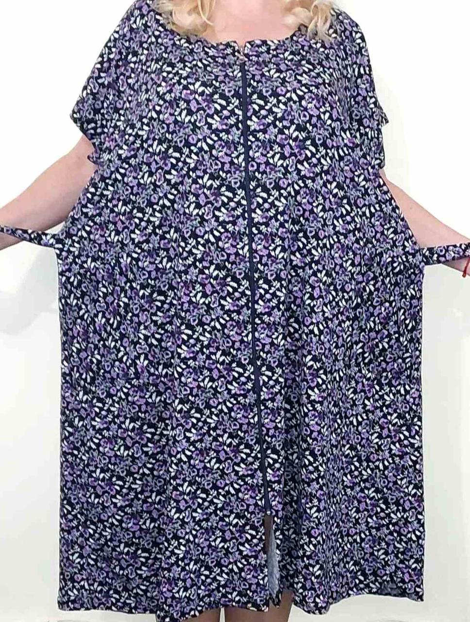 Жіночий халат великого розміру. Розміри 64, 66, 68, 70 - фото 3 - id-p2121351919