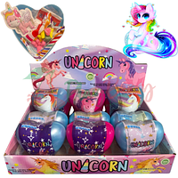 Сердце с сюрпризом UNICORN Единорог, 12шт.