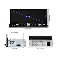 1din автомагнітола 6280A Android 2/32Gb WiFi GPS. Магнітола на андроїді в машину з 6,9" екраном, фото 7