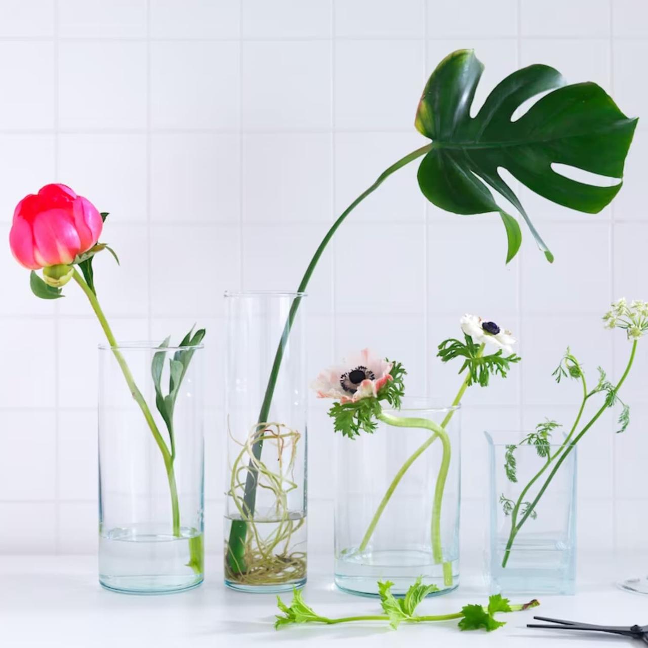 Скляна ваза для квітів IKEA Cylinder S, Ø 12 см - фото 3 - id-p2121357708