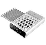 Манікюрна витяжка 858-7 на 80 Вт. та 4500 об. на акумуляторі (2000 mAh) зі змінним НЕРА фільтром та сенсором, фото 5