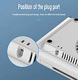 Манікюрна витяжка 858-7 на 80 Вт. та 4500 об. на акумуляторі (2000 mAh) зі змінним НЕРА фільтром та сенсором, фото 4