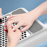 Манікюрна витяжка 858-7 на 80 Вт. та 4500 об. на акумуляторі (2000 mAh) зі змінним НЕРА фільтром та сенсором, фото 2