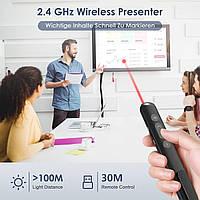 Презентер TOKASS PowerPoint Remote Control Wireless 2.4GHz Black LPNHK155468499