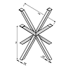 Підстілля каркас для столу з металу 750×750mm, H=730mm, фото 3