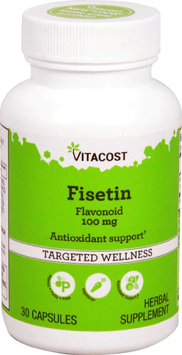 Фізетин флавоноїд, Fisetin Flavonoid, Vitacost, 100 мг, 30 капсул, знижка