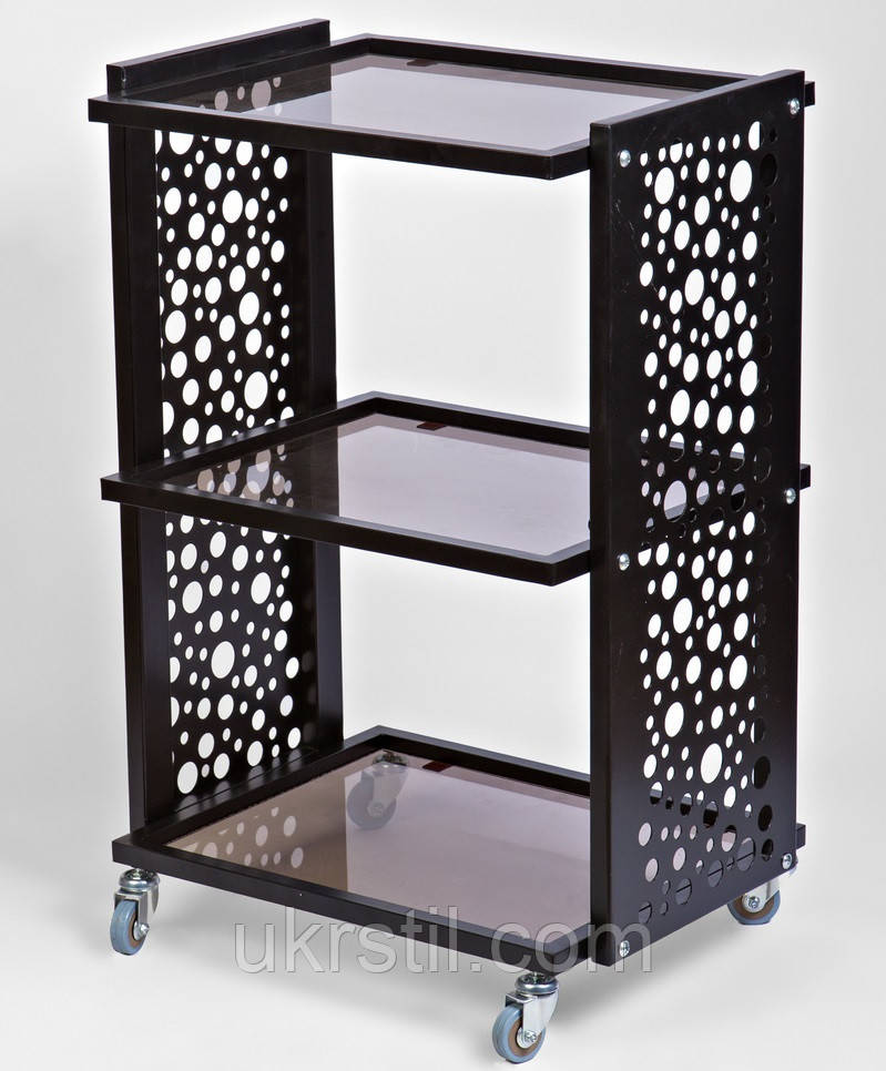 Косметологічний візок S2-round скло бронза, фото 1