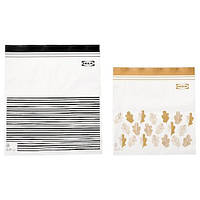 Набір пакетів на застібці 2.5л (25*24см)/1.2л (21*19см) IKEA ISTAD 50 штук 705.256.79