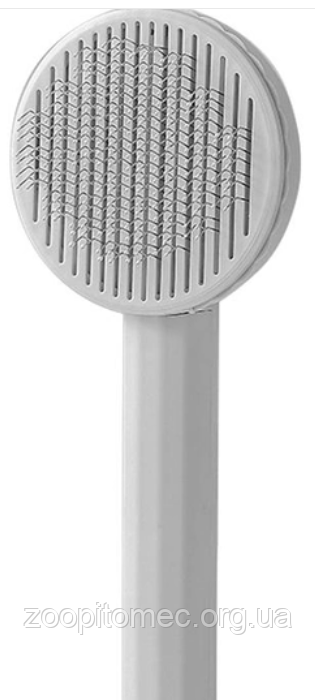 Щітка - пуходерка для вичісування собак та кішок з кнопкою самоочищення, фото 1