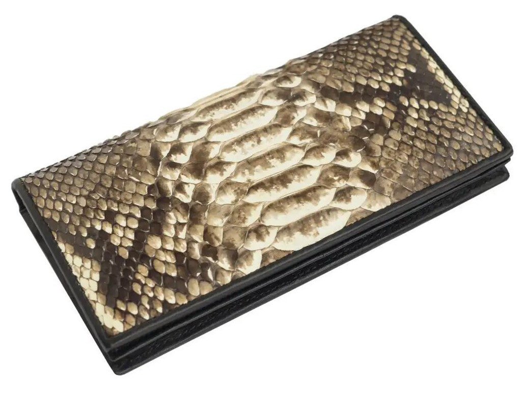 Гаманець зі шкіри пітона Ekzotic Leather Бежевий (snw 48), фото 1