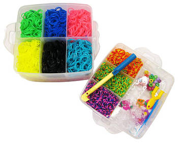 Набір для плетіння з гумок Rainbow Loom 3000шт. + станок + аксесуари МА-23-10/2201