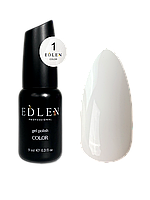 Гель лак для ногтей Edlen Color №001 однослойный молочный, 9 мл
