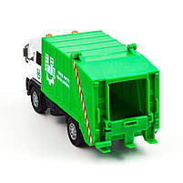 Іграшкова машинка сміттєвоз зелений метал пластик світло звук 5*16*7см (510705.270), фото 4