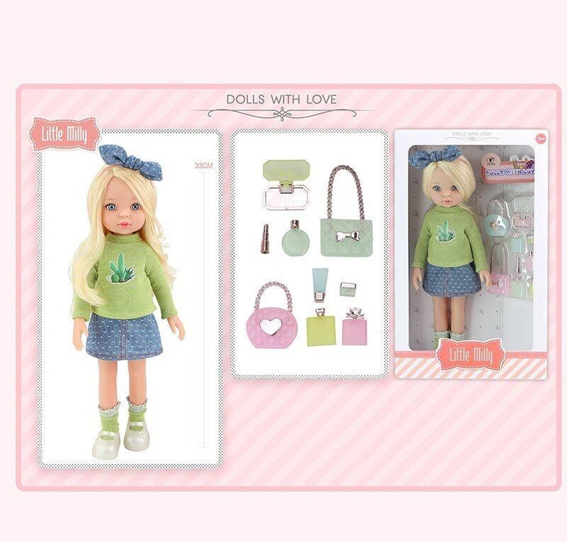 ЛЯЛЬКА Little Milli   розмір 33 см  з аксесуарами  в коробціі 17 см × 10 см × 36 см,, фото 1
