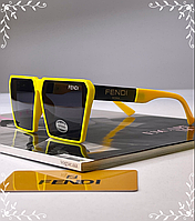 Трендовые солнцезащитные желтые очки UV400 стильный аксессуар квадратные очки от солнца