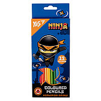 Карандаши цветные YES 12 цветов "Ninja"