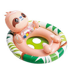 Дитячий надувний плотик "Тварини" Intex 59570, 81 x 58 см Лінивець, World-of-Toys