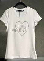 Футболка жіноча білого кольору брендова Love Moschino