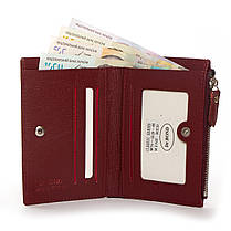 Гаманець портмоне бордовий матовий жіночий шкіряний середній на кнопці з монетницею зовні Dr. Bond WN-23-8, фото 4