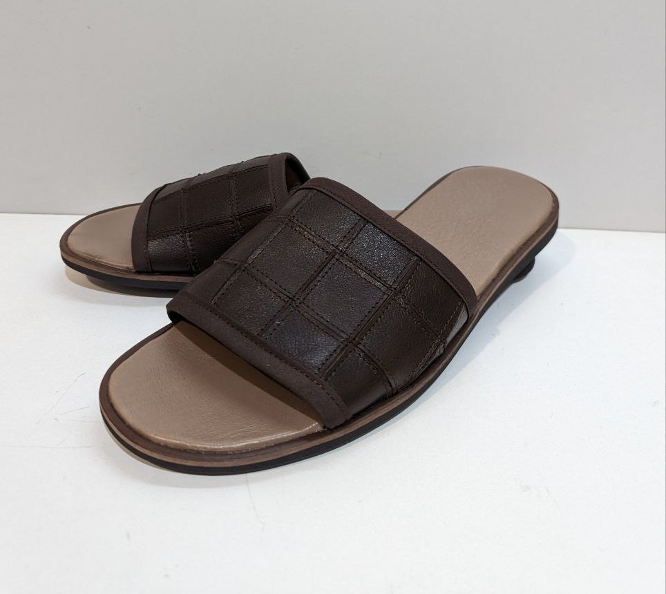 STTOPA Розміри 43-28,8 см. Шльопанці великих розмірів шкіряні. 419-4045 Коричневі, фото 1