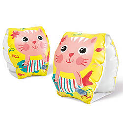 Нарукавники дитячі для плавання "Happy Kitten" Intex 56665, 20 x 15 см, World-of-Toys