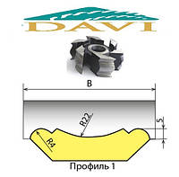 Фреза для изготовления реечного плинтуса 160х32 L50 Профиль 1 напаяна Р6М5 Vatzo