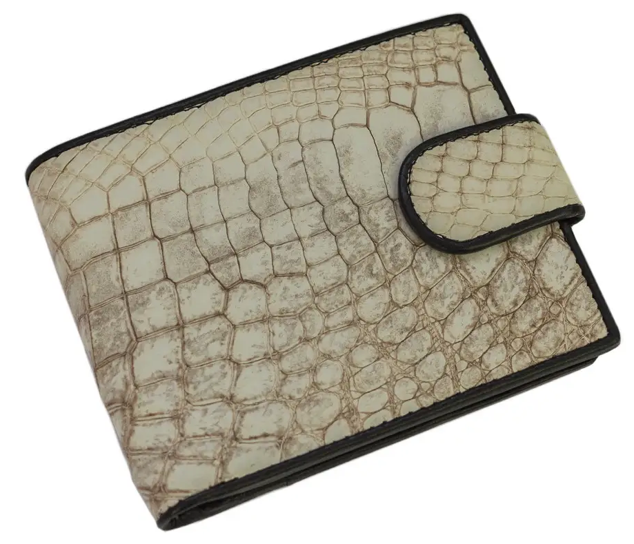 Гаманець зі шкіри крокодила Ekzotic Leather Білий (cw 34_5)