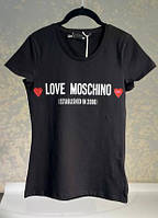 Футболка женская черная брендовая Love Moschino