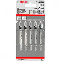 Набор полотен для лобзика Bosch T101AO HCS 83 мм 5 шт (2608630031)