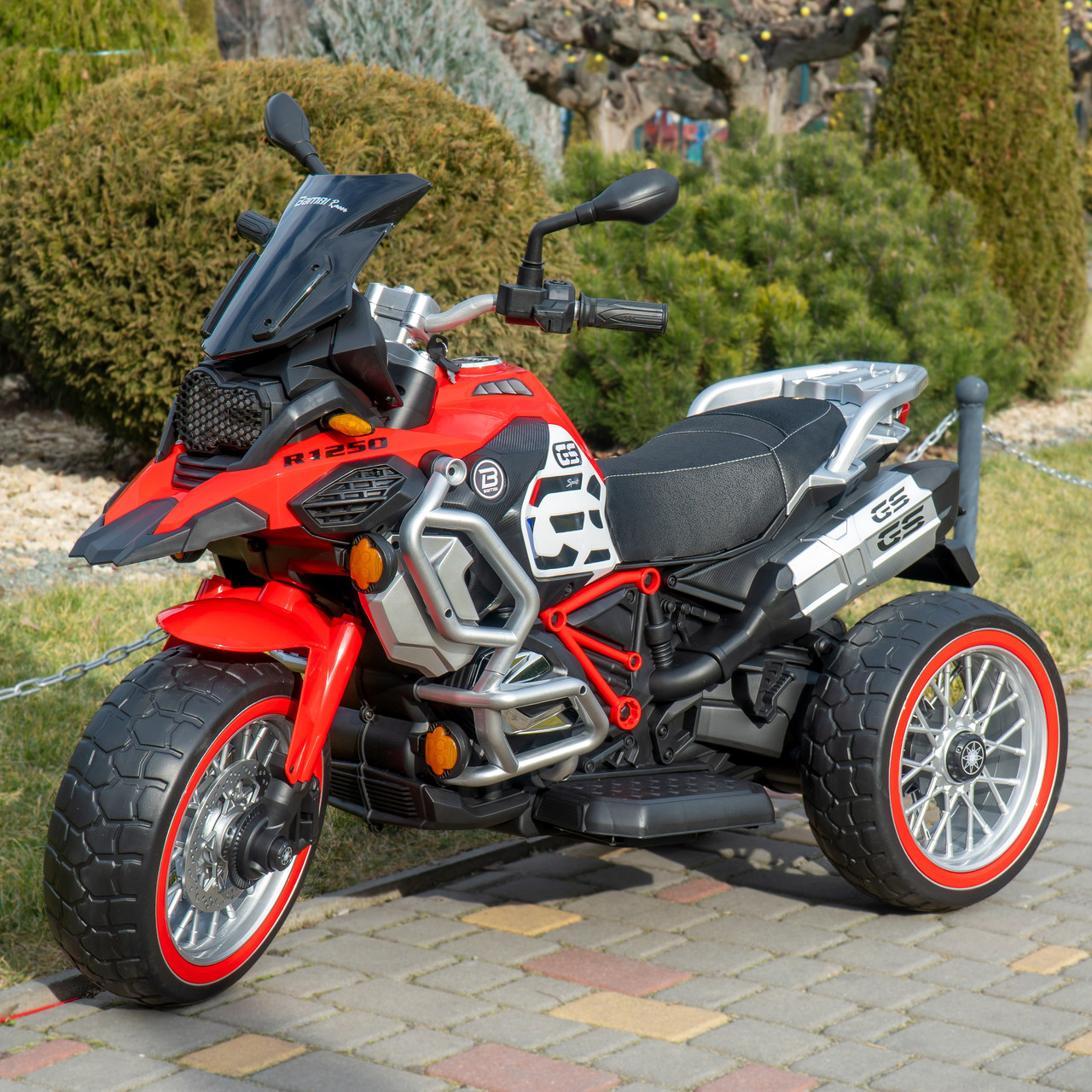 Дитячий електромотоцикл Bambi R1250 (червоний колір), фото 1
