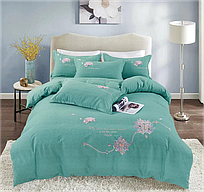 Комплект постельного белья 4шт 150*200cm ПРОСТЫНЬ НА РЕЗИНКЕ 150*200+25+Наволочки 50х75 Код ZD811A