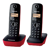 Пара бездротових стаціонарних телефонів Panasonic KX-TG1612 Duo Red