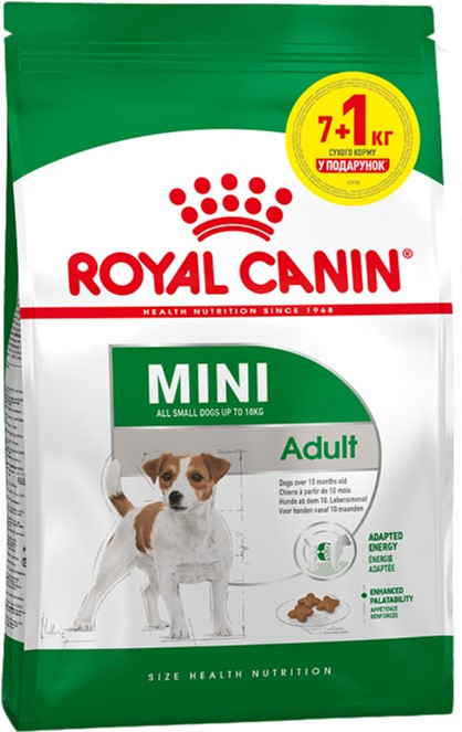Корм для дорослих собак Royal Canin Mini Adult 7 кг + 1 кг