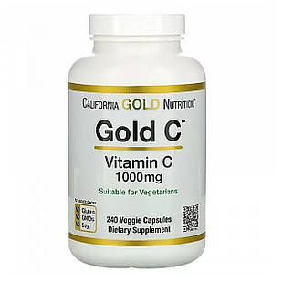 Вітамін C (Gold C Vitamin C) 1000 мг 240 капсул CGN-00932