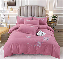 Комплект постельного белья 4шт 150*200cm ПРОСТЫНЬ НА РЕЗИНКЕ 150*200+25+Наволочки 50х75 Код ZD811A