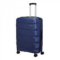 Чемодан из полипропилена Air Move American Tourister на 4 сдвоенных колесах mc8*41903, Темно-синій, Великий,