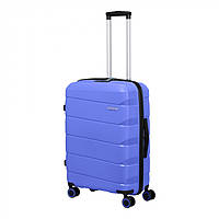 Чемодан из полипропилена Air Move American Tourister на 4 сдвоенных колесах mc8*91902, Фіалковий, Середній,