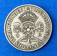 Монета Великобритании 2 шиллинга 1948-51 гг.